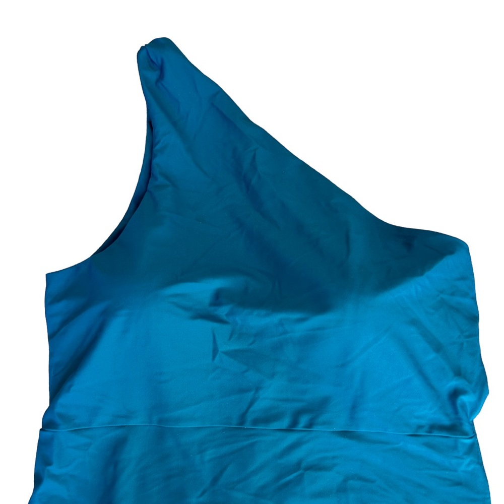 summersalt One-Shoulder One-Piece Swimsuit in Teal - Picture 3 of 14